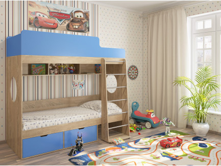 Двухъярусная кровать с бортиками Милана-2, спальные места 190х80 см